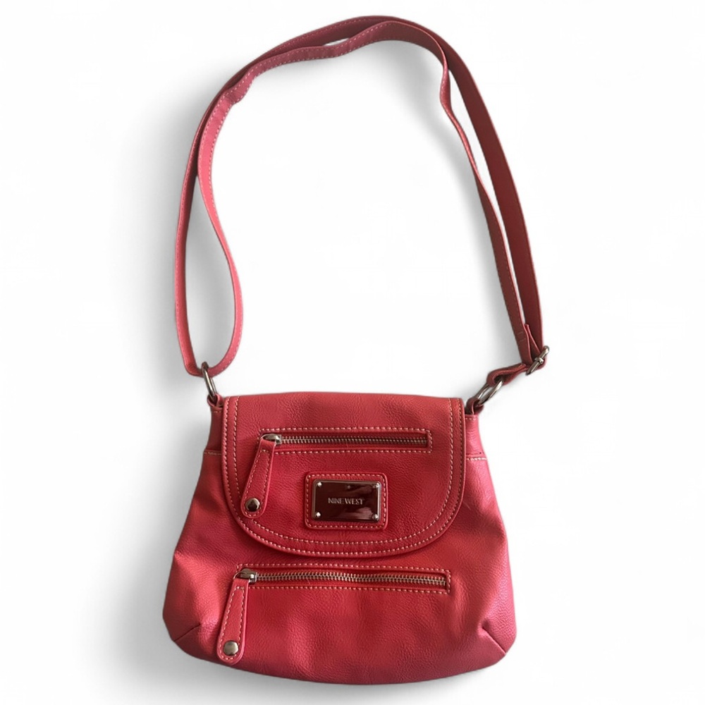 Nine West Crossbody Bag Tangerine Faux Leather